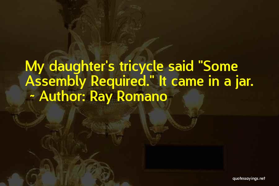 Ray Romano Quotes: My Daughter's Tricycle Said Some Assembly Required. It Came In A Jar.