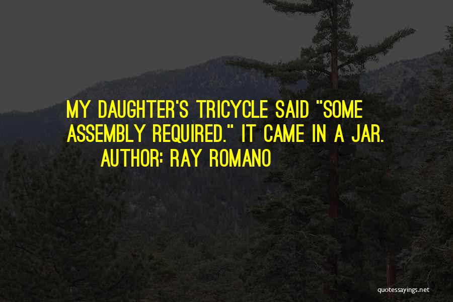 Ray Romano Quotes: My Daughter's Tricycle Said Some Assembly Required. It Came In A Jar.