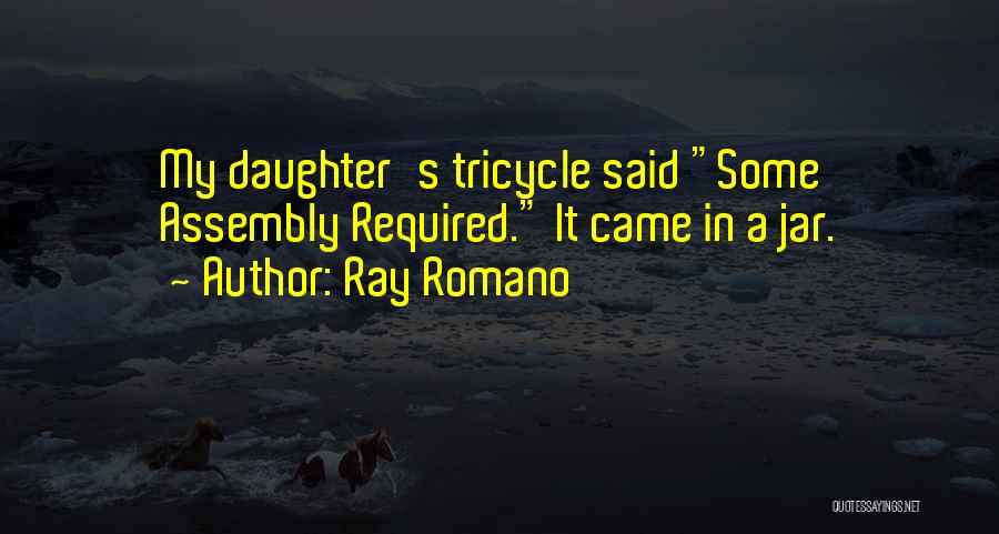 Ray Romano Quotes: My Daughter's Tricycle Said Some Assembly Required. It Came In A Jar.