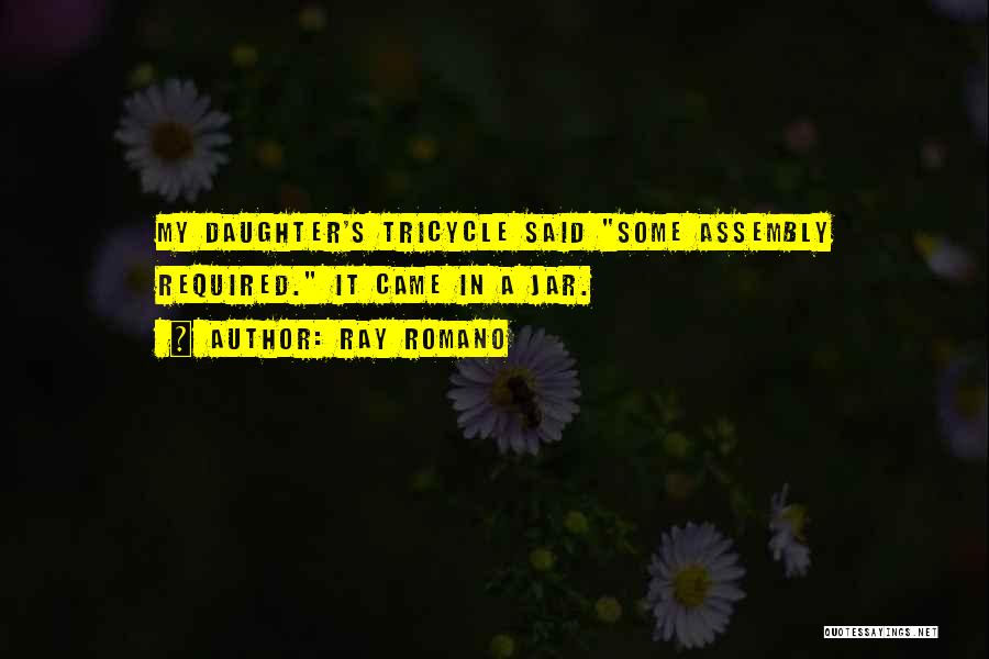 Ray Romano Quotes: My Daughter's Tricycle Said Some Assembly Required. It Came In A Jar.