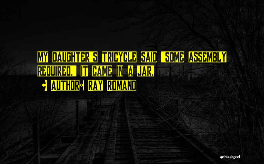 Ray Romano Quotes: My Daughter's Tricycle Said Some Assembly Required. It Came In A Jar.