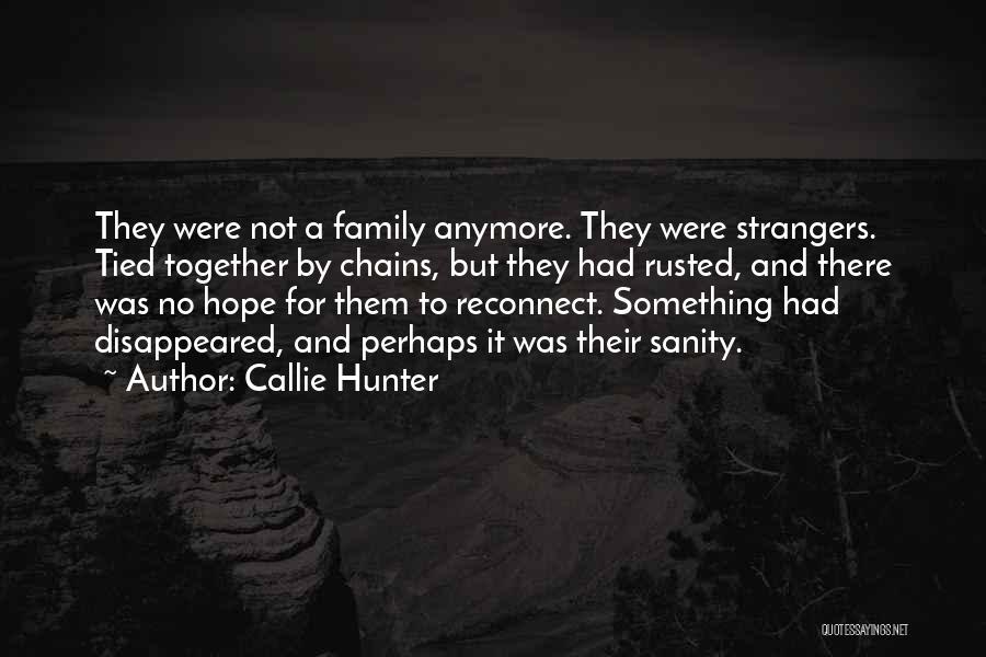 Callie Hunter Quotes: They Were Not A Family Anymore. They Were Strangers. Tied Together By Chains, But They Had Rusted, And There Was