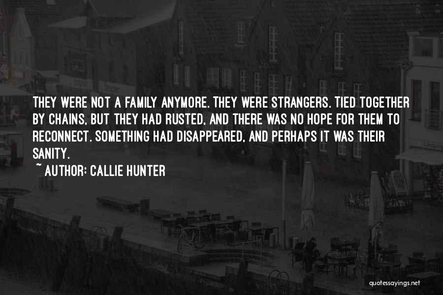 Callie Hunter Quotes: They Were Not A Family Anymore. They Were Strangers. Tied Together By Chains, But They Had Rusted, And There Was