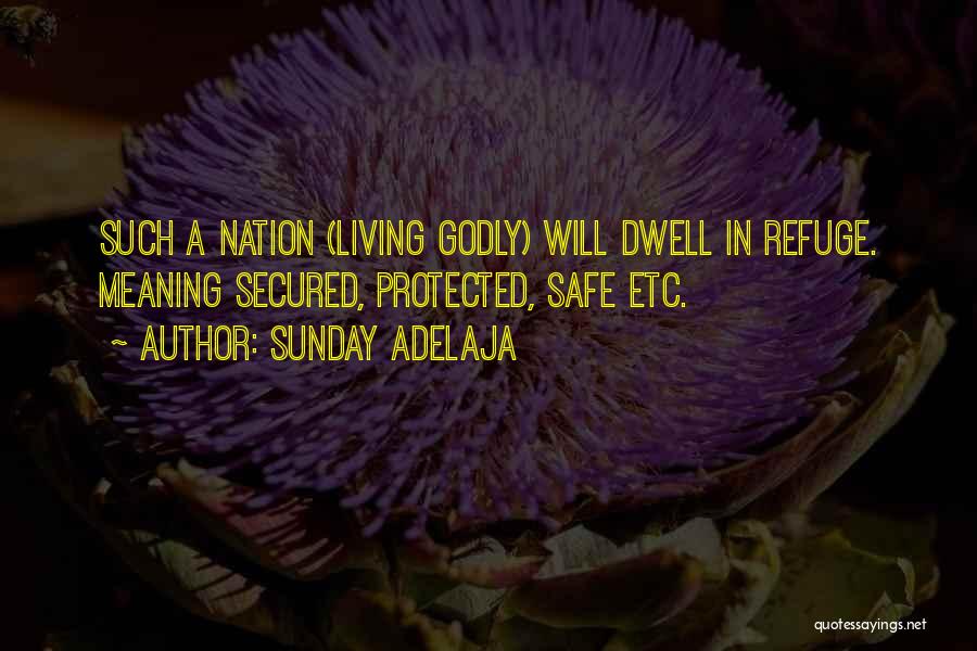 Sunday Adelaja Quotes: Such A Nation (living Godly) Will Dwell In Refuge. Meaning Secured, Protected, Safe Etc.