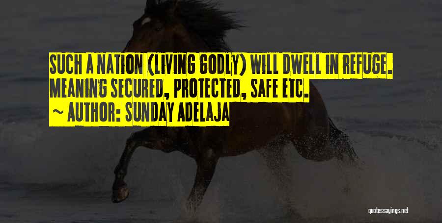 Sunday Adelaja Quotes: Such A Nation (living Godly) Will Dwell In Refuge. Meaning Secured, Protected, Safe Etc.