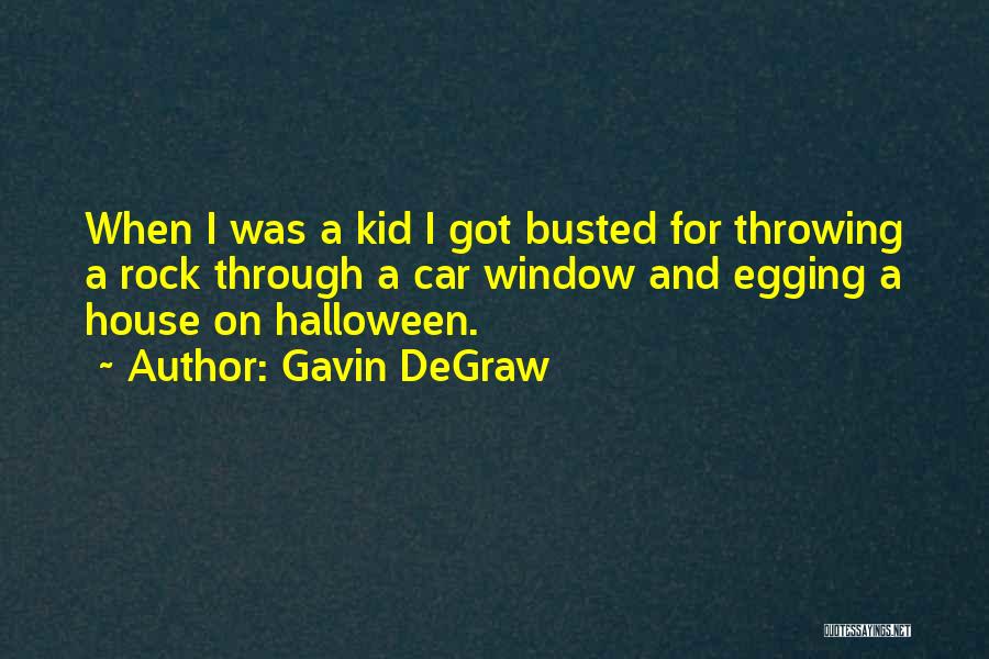 Gavin DeGraw Quotes: When I Was A Kid I Got Busted For Throwing A Rock Through A Car Window And Egging A House