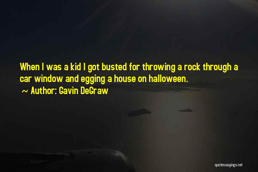 Gavin DeGraw Quotes: When I Was A Kid I Got Busted For Throwing A Rock Through A Car Window And Egging A House