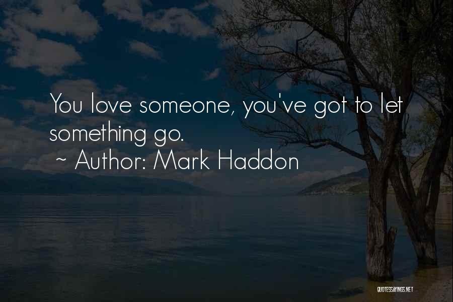 Mark Haddon Quotes: You Love Someone, You've Got To Let Something Go.