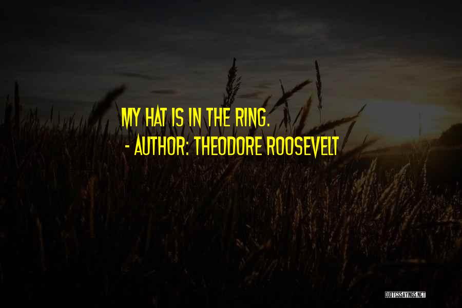 Theodore Roosevelt Quotes: My Hat Is In The Ring.