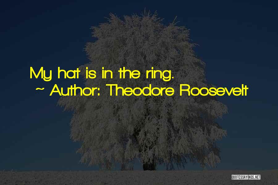 Theodore Roosevelt Quotes: My Hat Is In The Ring.