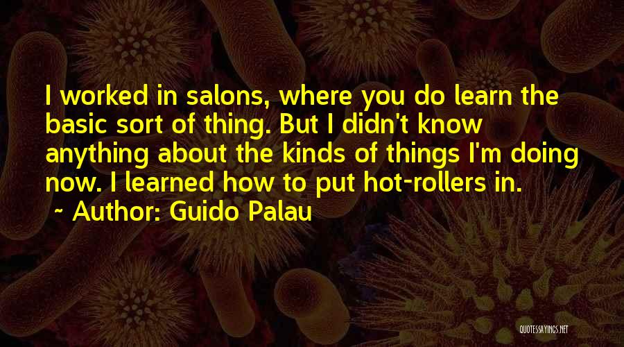 Guido Palau Quotes: I Worked In Salons, Where You Do Learn The Basic Sort Of Thing. But I Didn't Know Anything About The