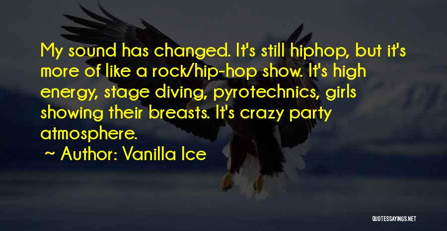 Vanilla Ice Quotes: My Sound Has Changed. It's Still Hiphop, But It's More Of Like A Rock/hip-hop Show. It's High Energy, Stage Diving,