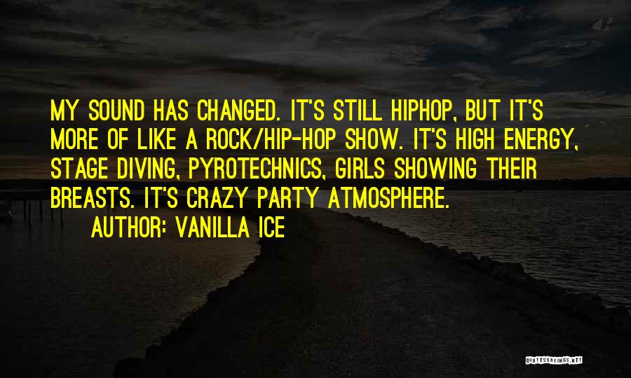 Vanilla Ice Quotes: My Sound Has Changed. It's Still Hiphop, But It's More Of Like A Rock/hip-hop Show. It's High Energy, Stage Diving,