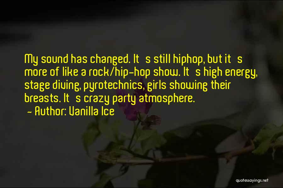 Vanilla Ice Quotes: My Sound Has Changed. It's Still Hiphop, But It's More Of Like A Rock/hip-hop Show. It's High Energy, Stage Diving,