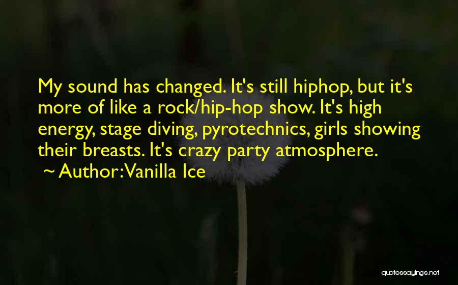 Vanilla Ice Quotes: My Sound Has Changed. It's Still Hiphop, But It's More Of Like A Rock/hip-hop Show. It's High Energy, Stage Diving,