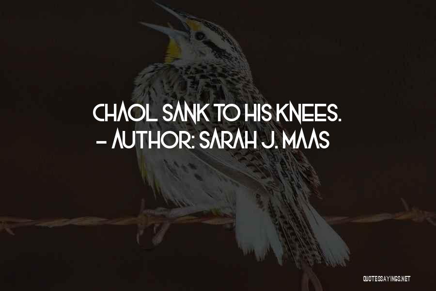 Sarah J. Maas Quotes: Chaol Sank To His Knees.