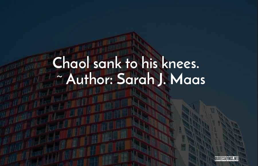 Sarah J. Maas Quotes: Chaol Sank To His Knees.