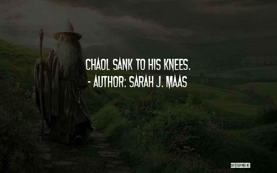 Sarah J. Maas Quotes: Chaol Sank To His Knees.