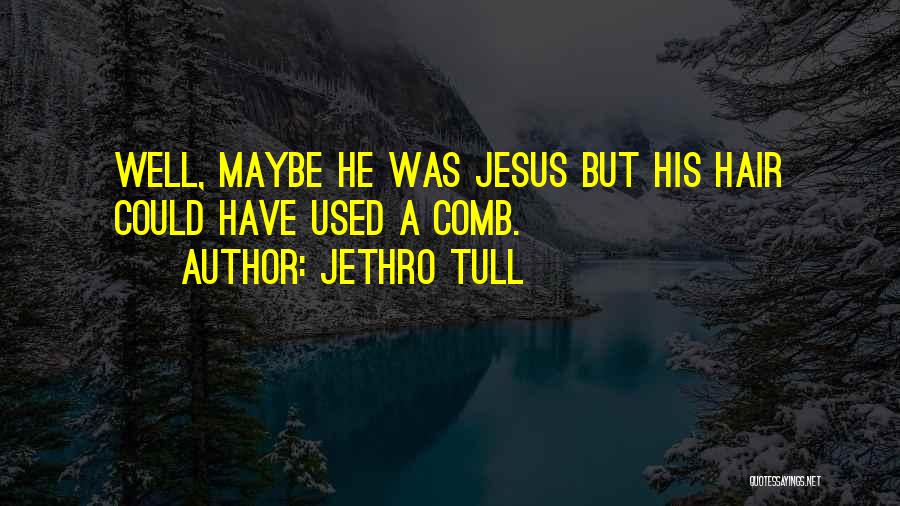 Jethro Tull Quotes: Well, Maybe He Was Jesus But His Hair Could Have Used A Comb.