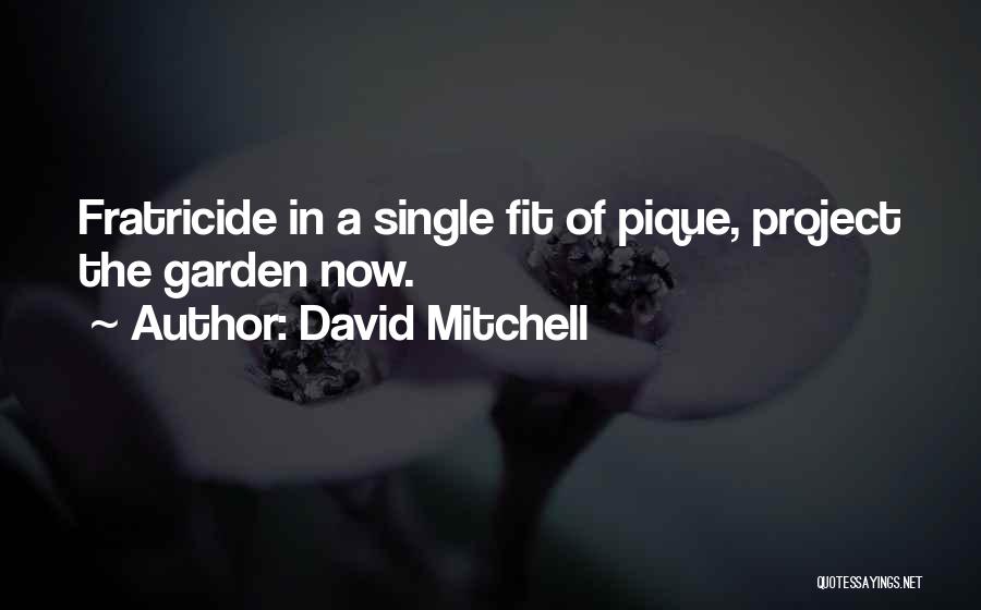 David Mitchell Quotes: Fratricide In A Single Fit Of Pique, Project The Garden Now.
