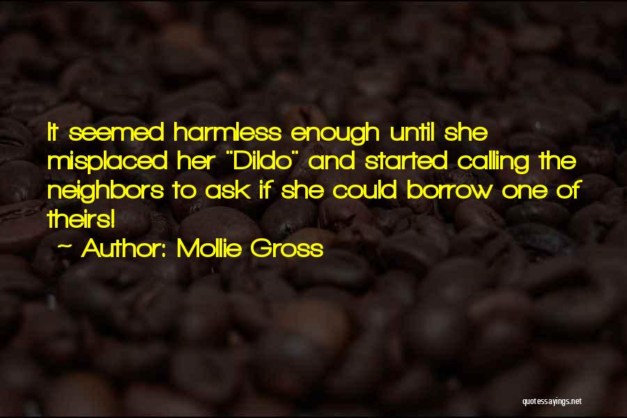 Mollie Gross Quotes: It Seemed Harmless Enough Until She Misplaced Her Dildo And Started Calling The Neighbors To Ask If She Could Borrow