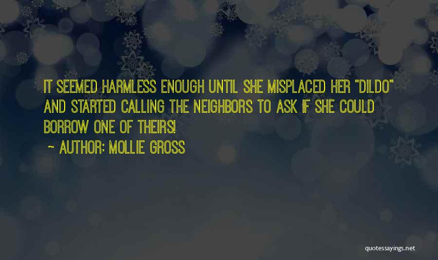 Mollie Gross Quotes: It Seemed Harmless Enough Until She Misplaced Her Dildo And Started Calling The Neighbors To Ask If She Could Borrow