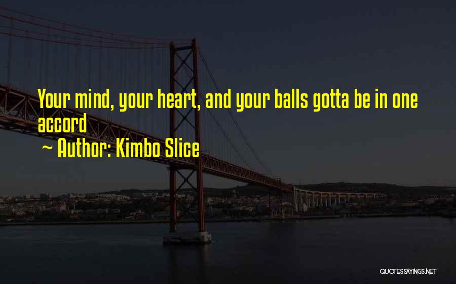 Kimbo Slice Quotes: Your Mind, Your Heart, And Your Balls Gotta Be In One Accord