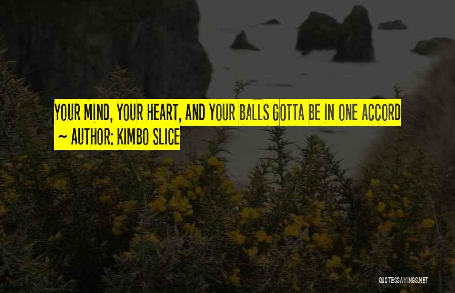 Kimbo Slice Quotes: Your Mind, Your Heart, And Your Balls Gotta Be In One Accord