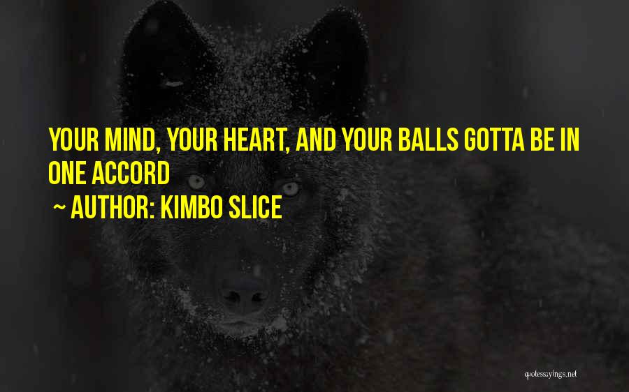 Kimbo Slice Quotes: Your Mind, Your Heart, And Your Balls Gotta Be In One Accord