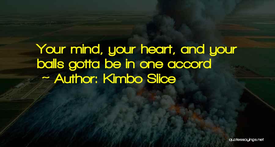 Kimbo Slice Quotes: Your Mind, Your Heart, And Your Balls Gotta Be In One Accord