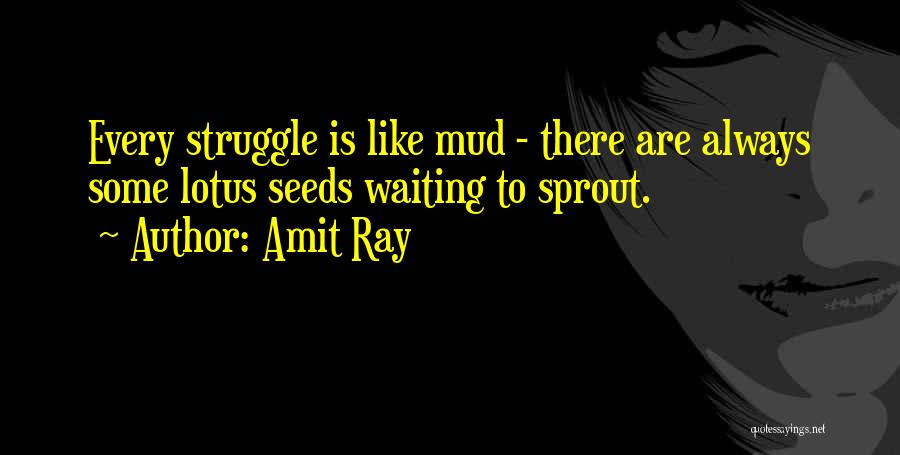 Amit Ray Quotes: Every Struggle Is Like Mud - There Are Always Some Lotus Seeds Waiting To Sprout.
