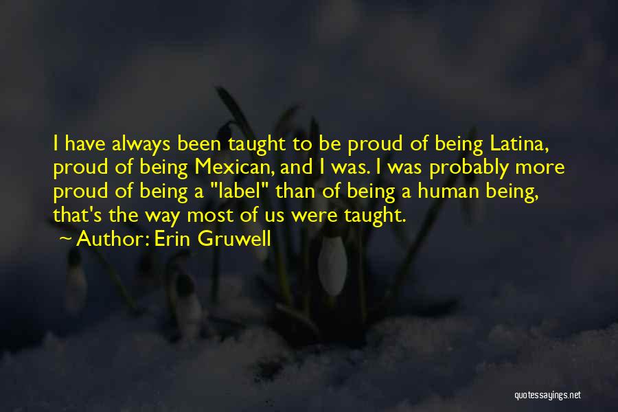 Erin Gruwell Quotes: I Have Always Been Taught To Be Proud Of Being Latina, Proud Of Being Mexican, And I Was. I Was