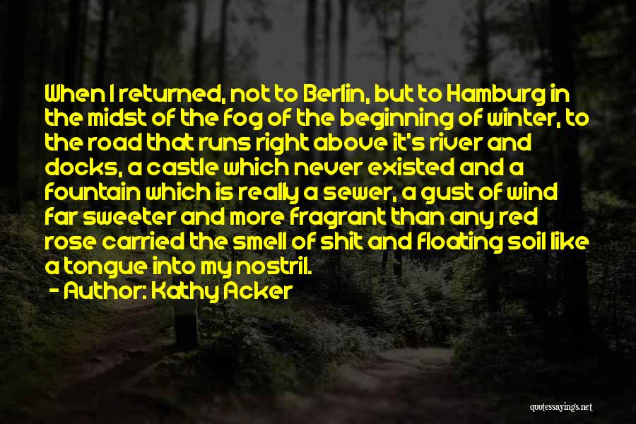 Kathy Acker Quotes: When I Returned, Not To Berlin, But To Hamburg In The Midst Of The Fog Of The Beginning Of Winter,