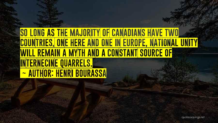 Henri Bourassa Quotes: So Long As The Majority Of Canadians Have Two Countries, One Here And One In Europe, National Unity Will Remain