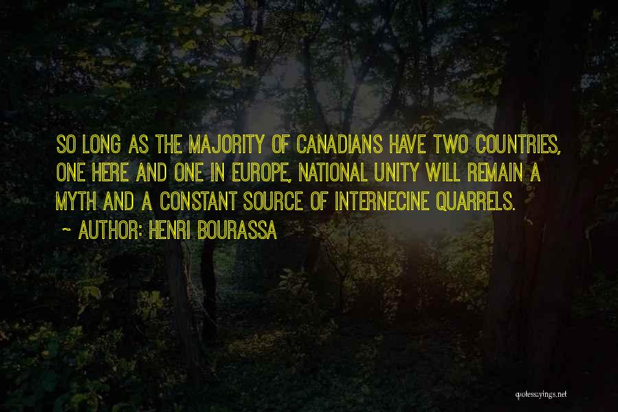 Henri Bourassa Quotes: So Long As The Majority Of Canadians Have Two Countries, One Here And One In Europe, National Unity Will Remain