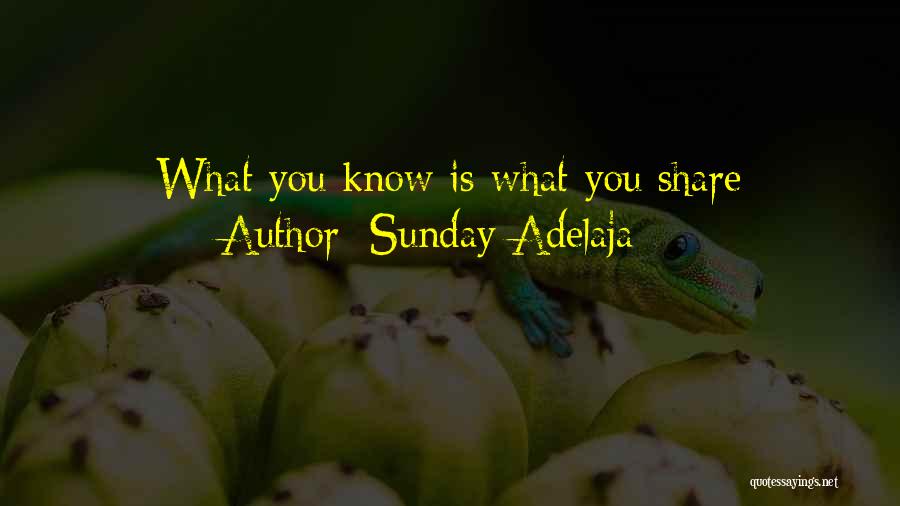 Sunday Adelaja Quotes: What You Know Is What You Share