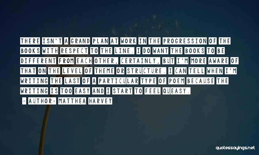 Matthea Harvey Quotes: There Isn't A Grand Plan At Work In The Progression Of The Books With Respect To The Line. I Do