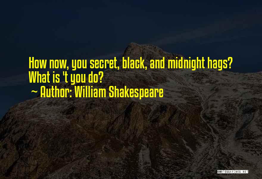 William Shakespeare Quotes: How Now, You Secret, Black, And Midnight Hags? What Is 't You Do?