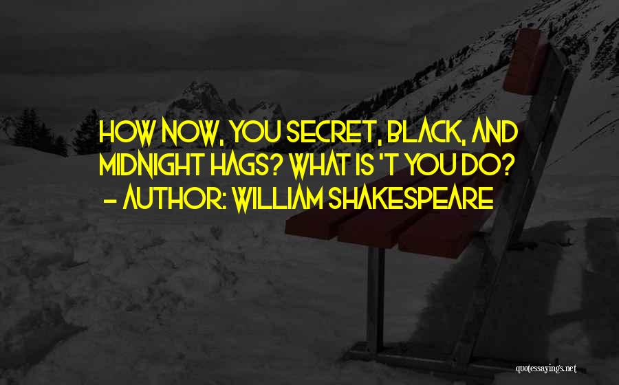 William Shakespeare Quotes: How Now, You Secret, Black, And Midnight Hags? What Is 't You Do?