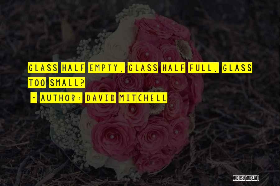 David Mitchell Quotes: Glass Half Empty, Glass Half Full, Glass Too Small?
