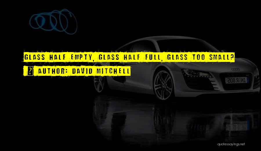 David Mitchell Quotes: Glass Half Empty, Glass Half Full, Glass Too Small?
