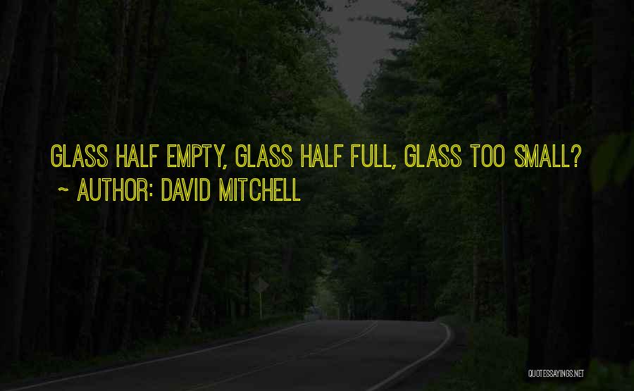 David Mitchell Quotes: Glass Half Empty, Glass Half Full, Glass Too Small?