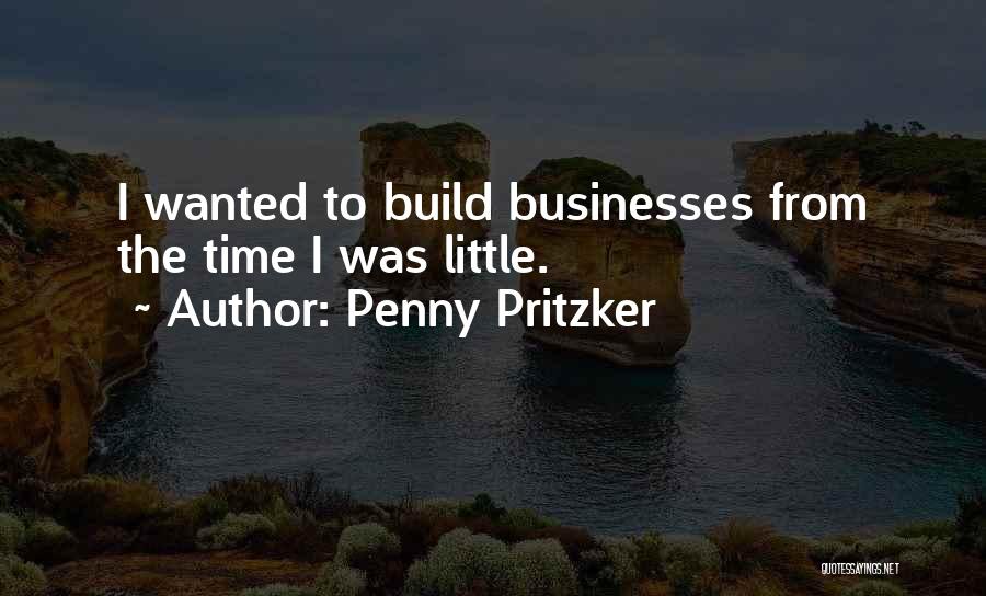 Penny Pritzker Quotes: I Wanted To Build Businesses From The Time I Was Little.
