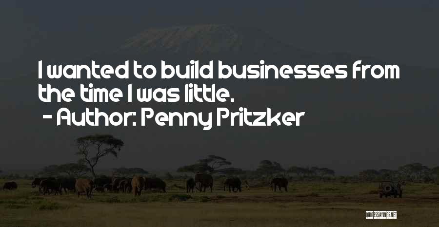 Penny Pritzker Quotes: I Wanted To Build Businesses From The Time I Was Little.