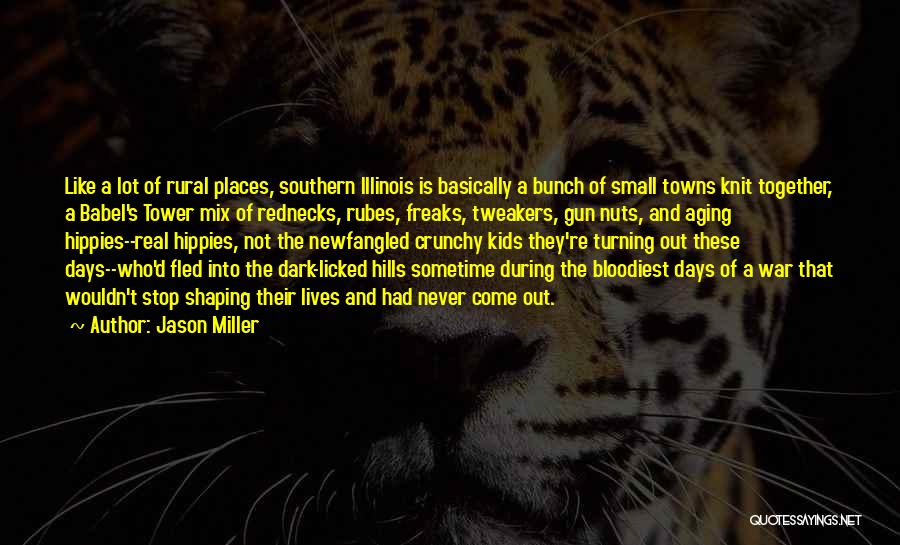 Jason Miller Quotes: Like A Lot Of Rural Places, Southern Illinois Is Basically A Bunch Of Small Towns Knit Together, A Babel's Tower