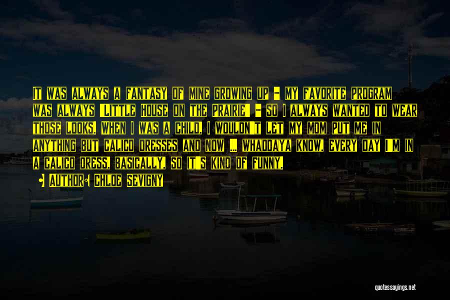 Chloe Sevigny Quotes: It Was Always A Fantasy Of Mine Growing Up - My Favorite Program Was Always 'little House On The Prairie'