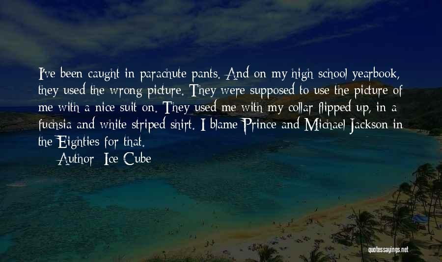 Ice Cube Quotes: I've Been Caught In Parachute Pants. And On My High School Yearbook, They Used The Wrong Picture. They Were Supposed