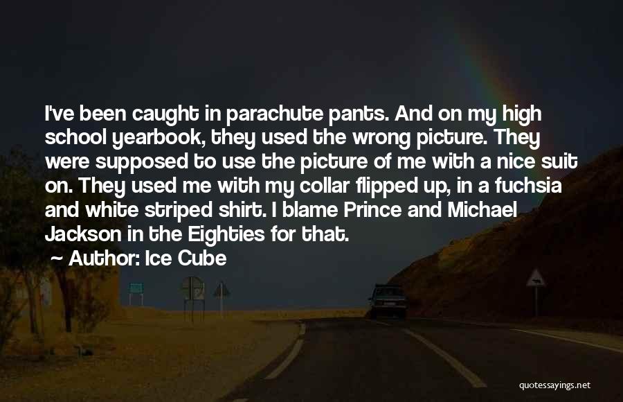 Ice Cube Quotes: I've Been Caught In Parachute Pants. And On My High School Yearbook, They Used The Wrong Picture. They Were Supposed