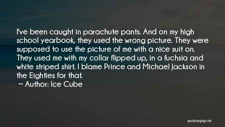 Ice Cube Quotes: I've Been Caught In Parachute Pants. And On My High School Yearbook, They Used The Wrong Picture. They Were Supposed