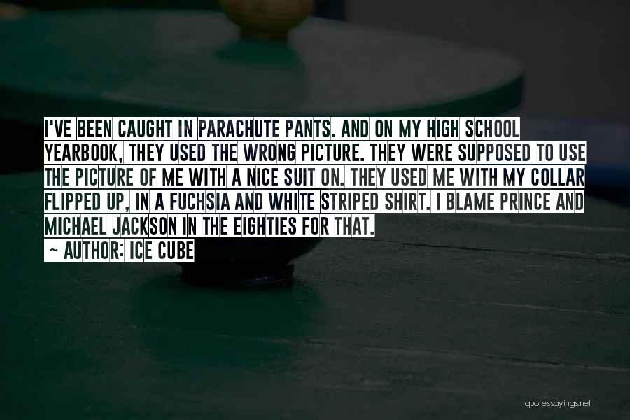 Ice Cube Quotes: I've Been Caught In Parachute Pants. And On My High School Yearbook, They Used The Wrong Picture. They Were Supposed